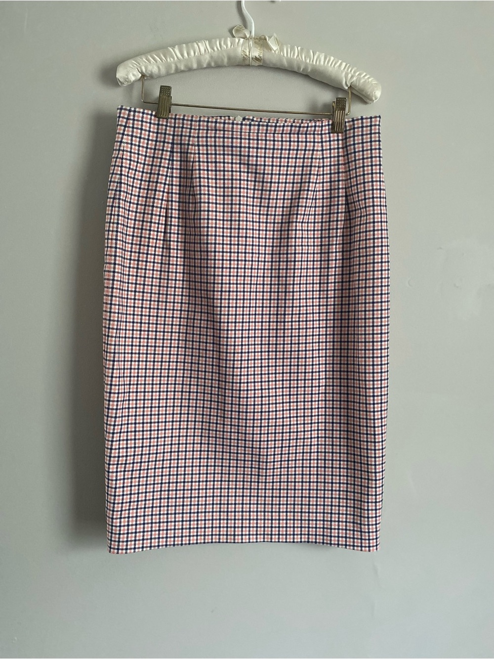 Boden Pencil Skirt 8R Checked Plaid Feminine Classy Chic Preppy Teacher Coquette
